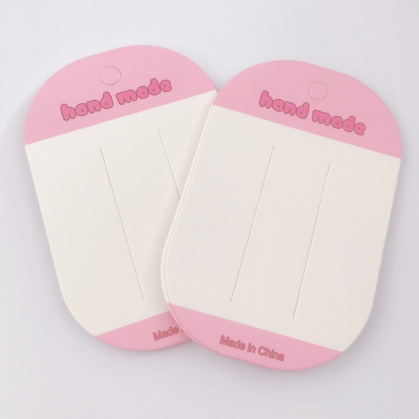 7.5*11.5厘米粉色卡片纸 成人儿童发夹包装多卡位发夹纸卡片批发