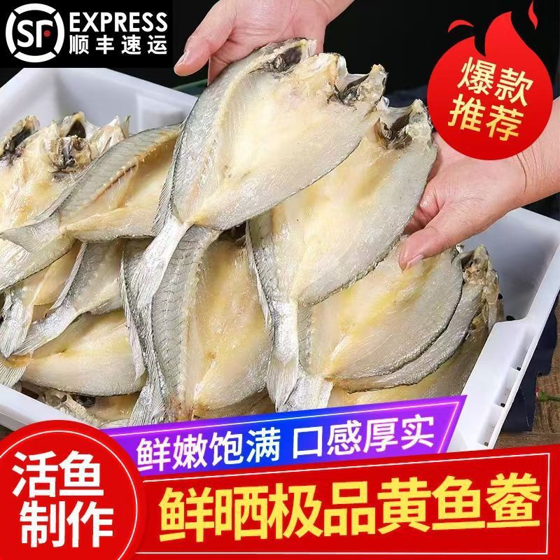 黄鱼鲞微咸鱼干凉晒咸香大黄鱼黄花鱼海鲜干货黄瓜鱼