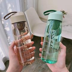 ins water cup male and female student water bottle portable filter handy cup space cup tea cup anti-fall plastic cup with scale