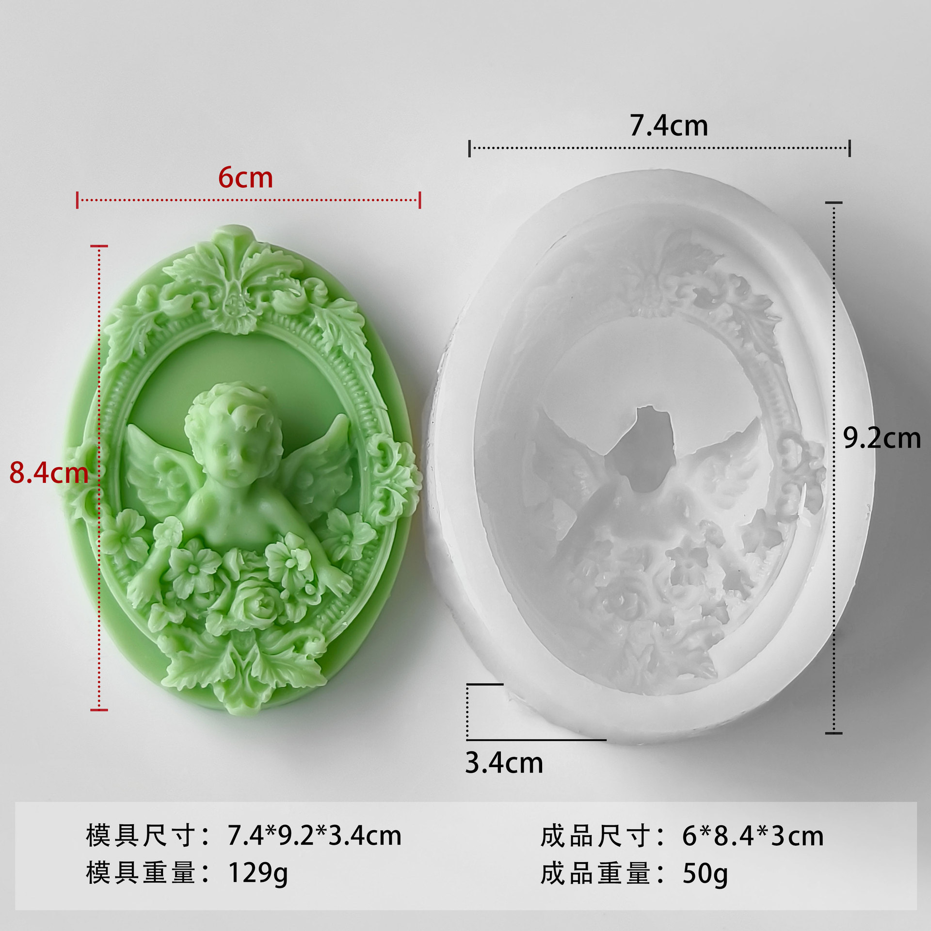 Jiahuimei Angel vela molde de silicona DIY ángel aromaterapia yeso decoración listado molde de silicona