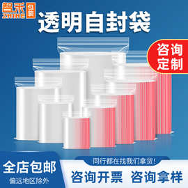 定制印刷透明pe自封袋大号加厚收纳密封袋通用批发挂饰塑封袋袋子