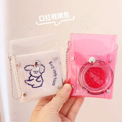 Korean Instagram transparent shimmer card holder, passport holder, mini wallet, polaroid photo, fan girl small card storage