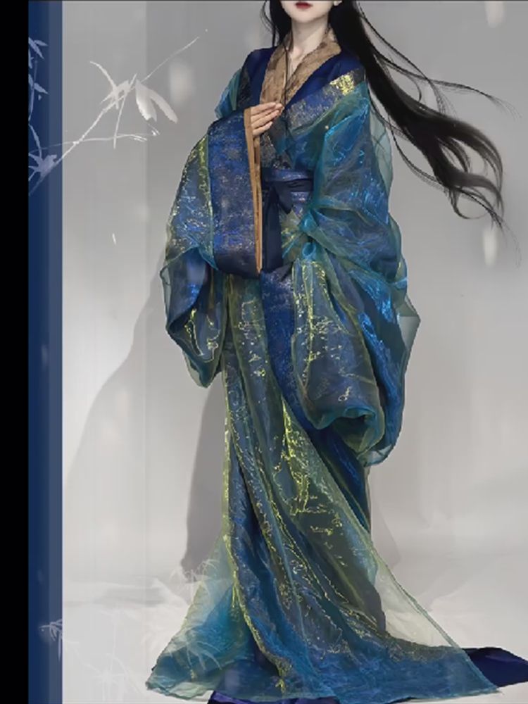 炫彩战国袍汉服女古装超仙马山楚墓复原款直裾霸气拖尾放量-阿里巴巴