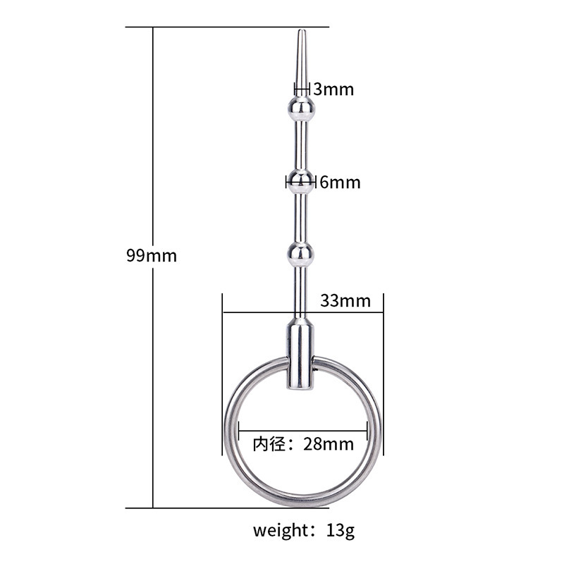 Metal Urethral Sound Stick Zinc Alloy Prostate Massager Manual Control Adult Toy — detail image 10