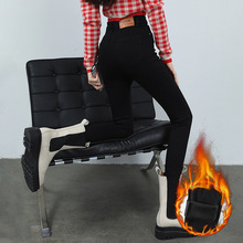 实拍高腰牛仔小脚裤女春秋冬收腹提臀高个子修身显瘦铅笔裤子