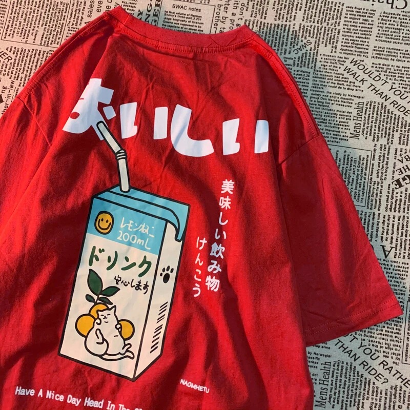 【Cross-Border European Size】Cute Japanese Cat Print Plus-Size T-Shirt for Women, Summer Short-Sleeve Loose Casual T-Shirt Street Style 【Cross-Border European Size】Cute Japanese Cat Print Plus-Size T-Shirt for Women, Summer Short-Sleeve Loose Casual T-Shirt Street Style