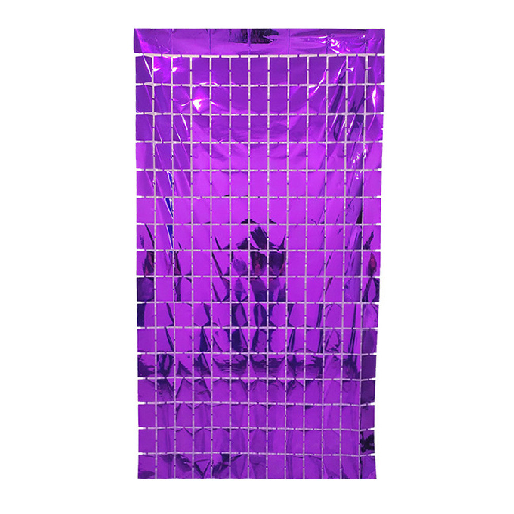 Cuadrado cuadrado cortina de seda de lluvia decoración de la pared de fondo 1 * 2m decoración brillante fábrica al por mayor comercio exterior