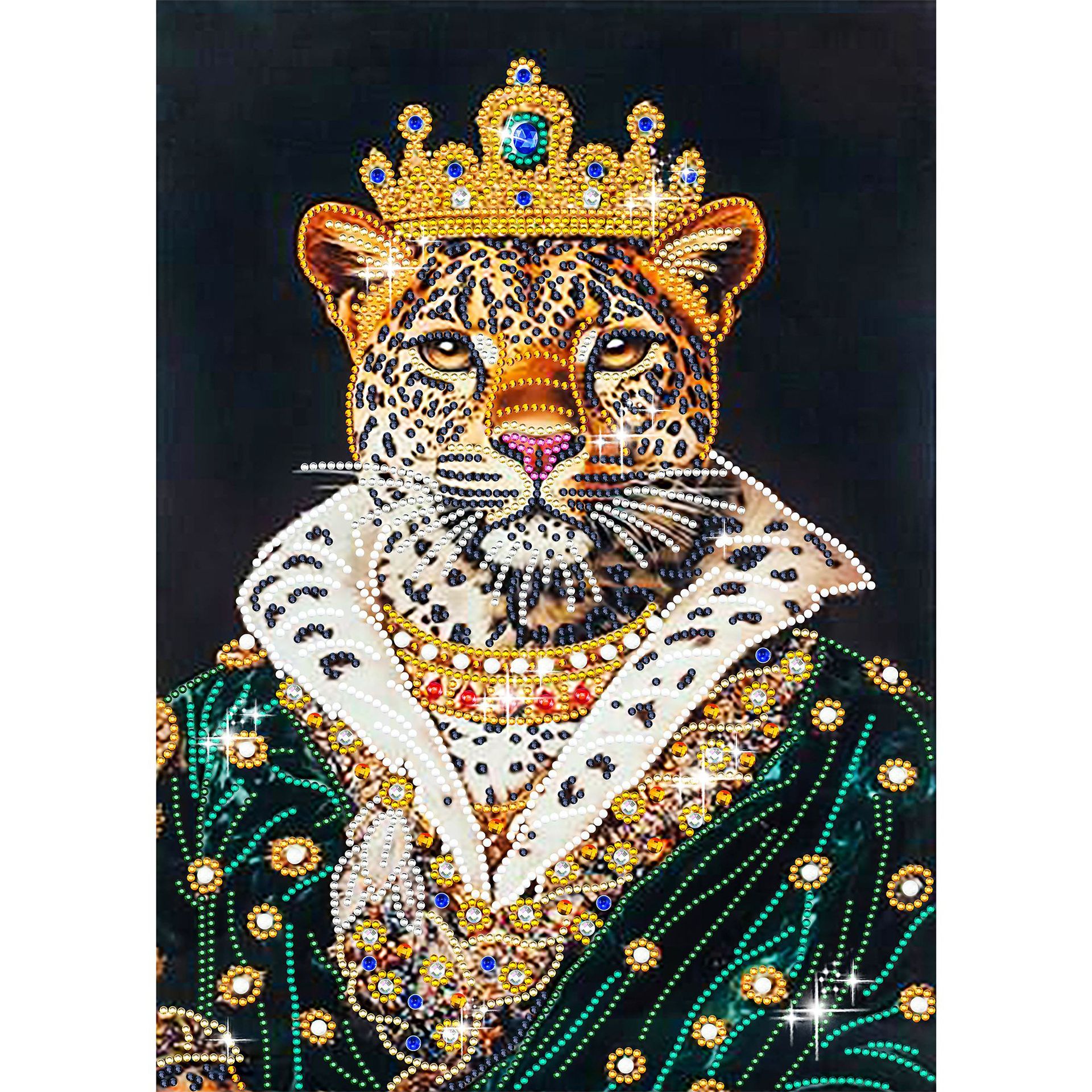 Pintura artesanal con diamantes