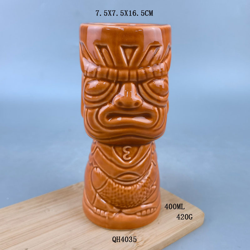 Cerámica relieve tótem taza cara taza tequila taza taza de cóctel taza de vino taza de cerveza