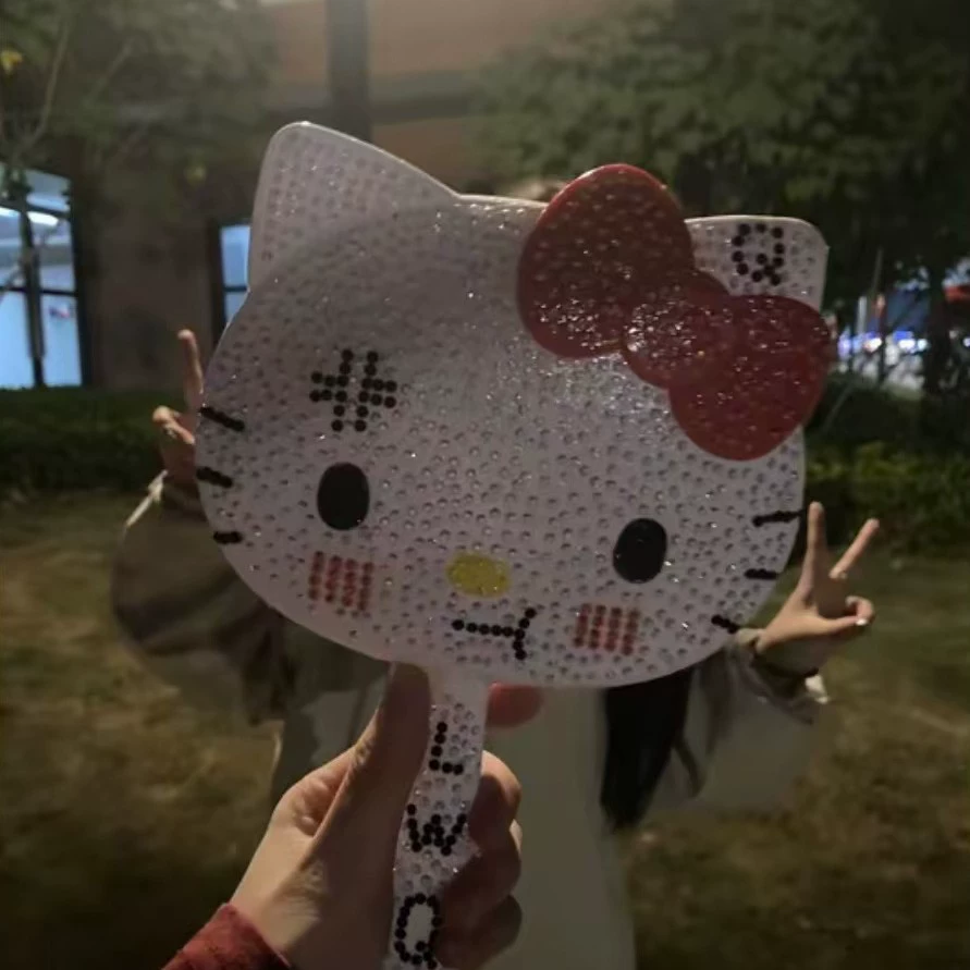 Привет Kitty, ручное зеркальце, DIY, с бриллиантовым обрамлением, подарок на день рождения