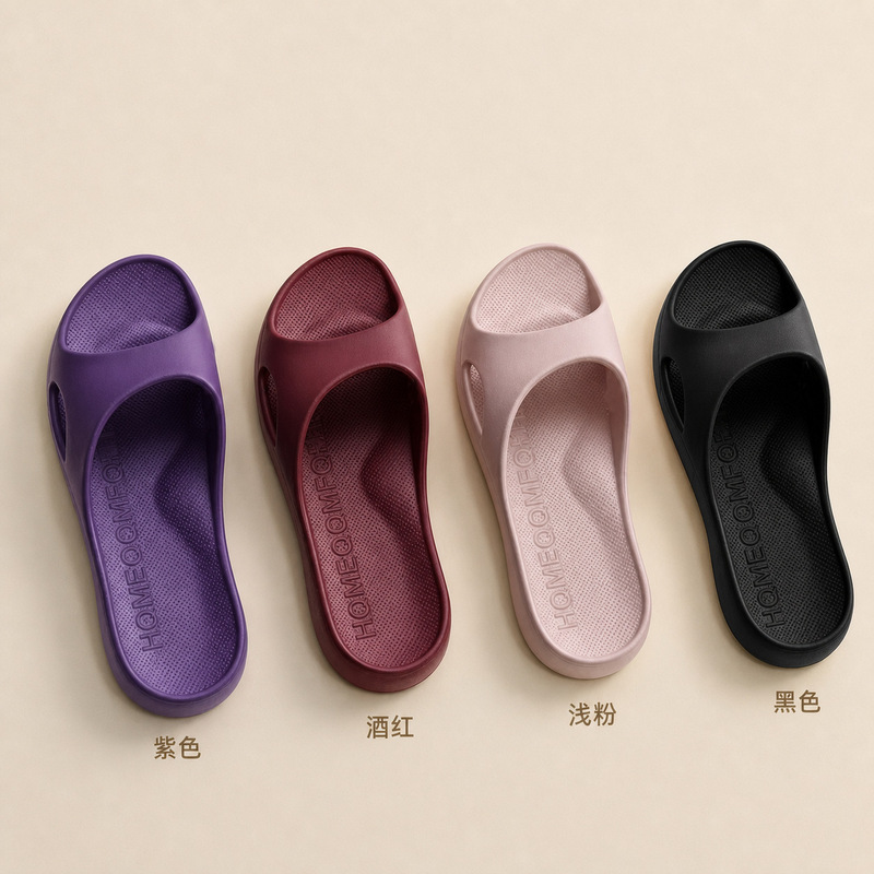Arch support, one-strap design, lightweight, women's style, 2026 hot-selling flat-soled travel slippers, high-end, quiet, and non-slip