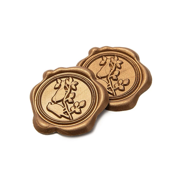 Relief wax mark (magpie on the branch) - ancient bronze
