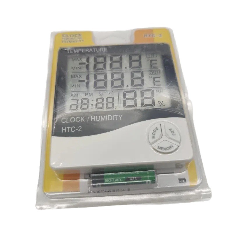 Medidor electrónico de temperatura y humedad, medidor digital de temperatura y humedad de alta precisión para almacenes, invernaderos, interiores y exteriores con sonda de temperatura de 1.5 metros.