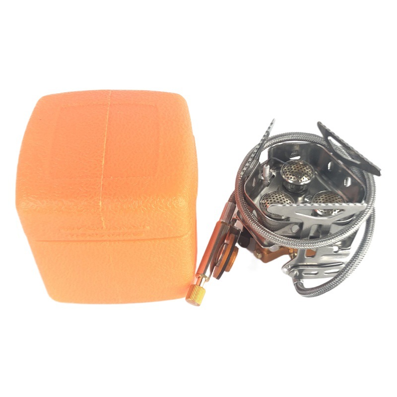 Al Aire Libre portátil de tres cabezas estufa picnic montañismo a prueba de viento equipo de camping estufa de gas Meng Huo estufa de coche de viaje