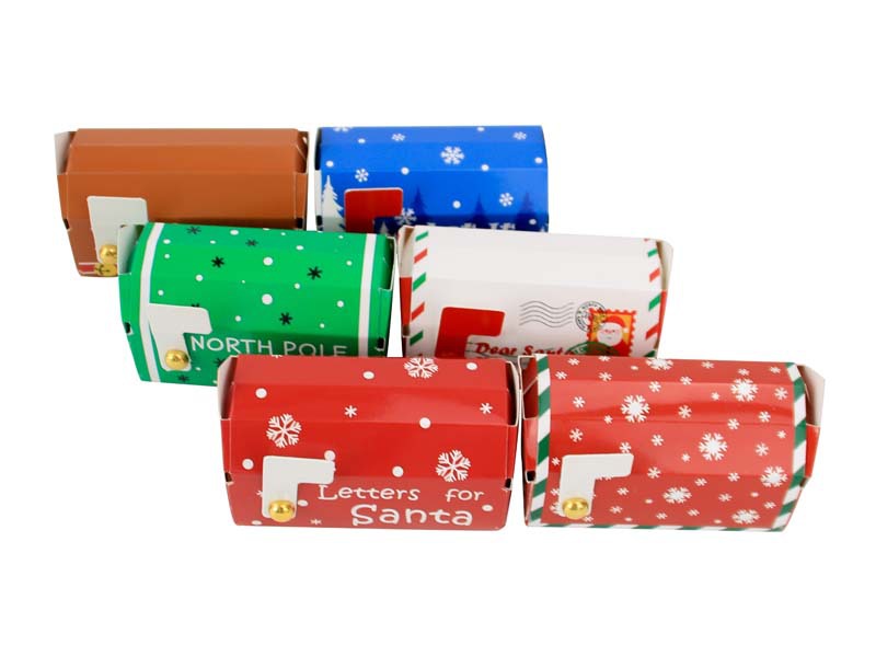 12g Weight Candy box Event & Party Supplies 1 Piece Quantity Wedding, Party Occasion Christmas Festival Santa Claus, Letter, Snowflake Pattern Christmas Santa Claus Letter Snowflake Wedding Party Candy Box 3