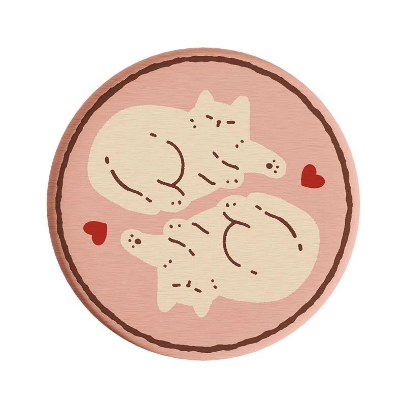 Posavasos de café de oficina de dibujos animados, posavasos de escritorio, posavasos de agua redondos, almohadillas absorbentes de agua de barro de diatomeas, encimera de secado rápido