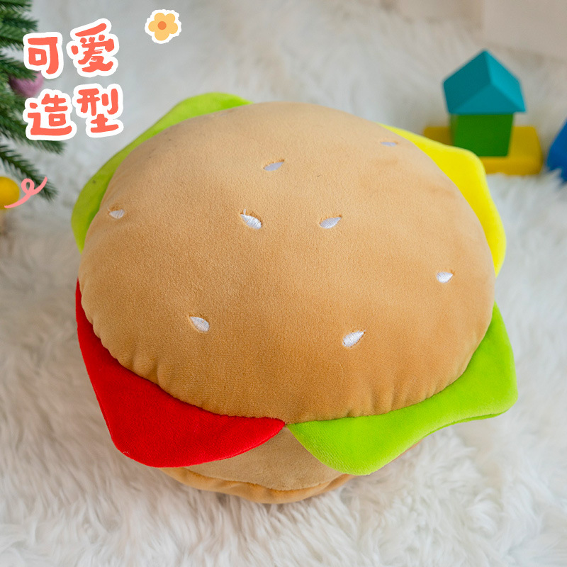 Simulación de hamburguesas papas fritas muñecas juguetes de peluche muñeca máquina de muñecas hamburguesas de comida rápida fábrica de regalos al por mayor