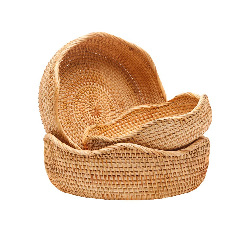 Cestas de frutas y verduras de caña personalizadas, cestas de pan, cestas de frutas secas, cestas de pasteles tejidas a mano, cestas de frutas, props de disparo