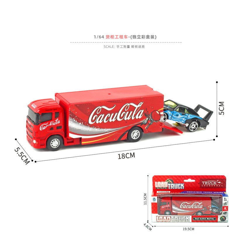 1/64 Alloy Metal Car Model Container Transport Truck Engineering Trailer Small Scale Toy Car Gift Ornaments 1/64 Alloy Metal Car Model Container Transport Truck Engineering Trailer Small Scale Toy Car Gift Ornaments