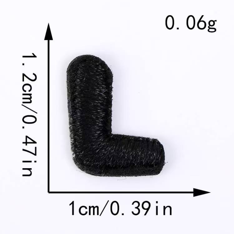 跨境电脑刺绣布贴黑白小数字字母服装辅料补丁贴DIY装饰贴刺绣贴|undefined
