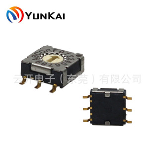 7 * 7 Smd 3x3 Feet 16 Gears Arrow Handle Knob Switch 8421 Rotary Coding Switch