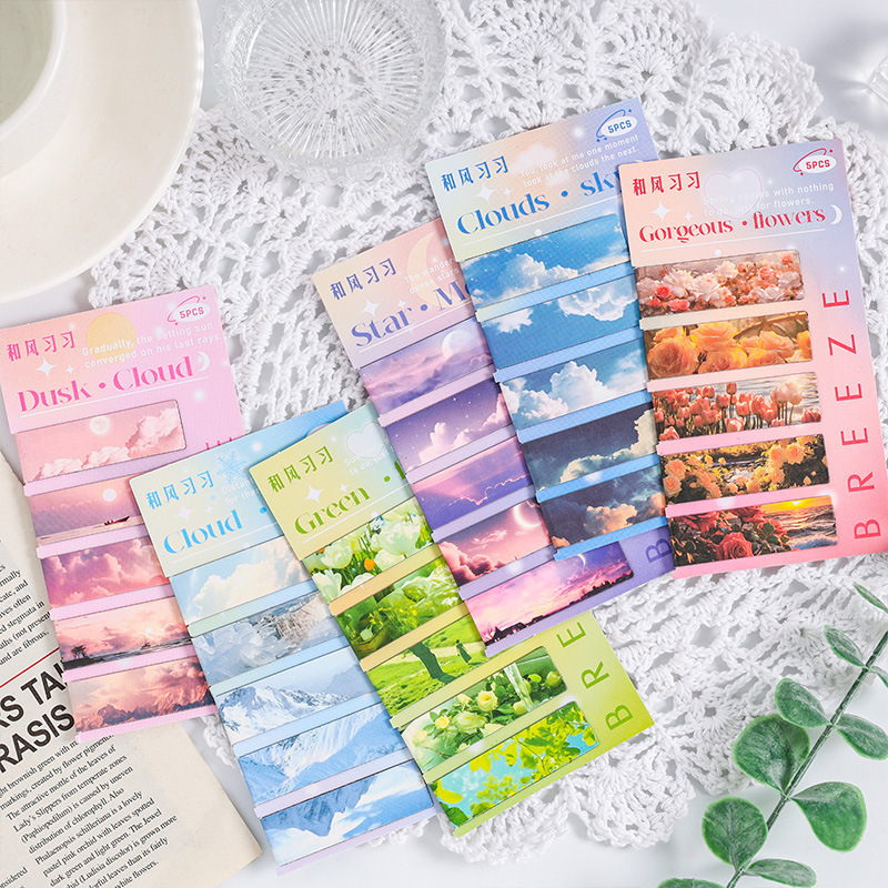 Hufeng Xixi marcadores magnéticos de graduación de estilo chino pequeños regalos de succión magnética recuerdos de doble cara marcadores de paisaje magnético antiguo