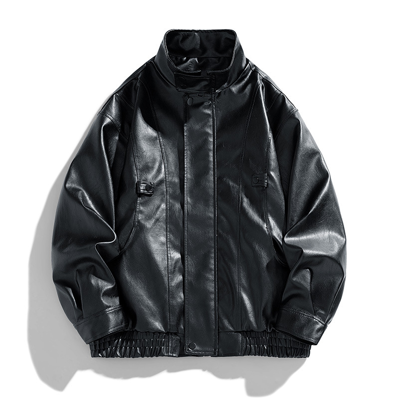 American Street PU chaqueta piloto hombre primavera y otoño estilo de diseño de moda alta calidad chaqueta de abrigo para hombre