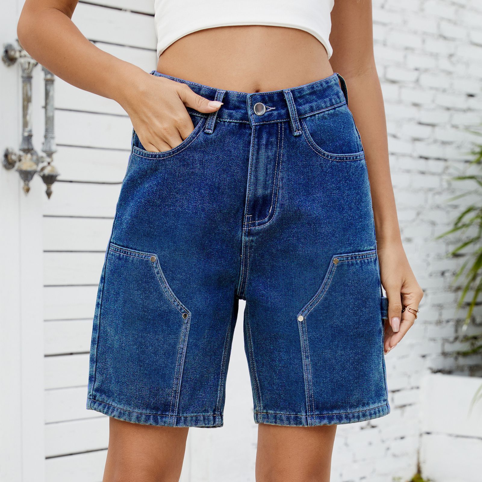Europe and the United States cross-border wish summer street Amazon AliExpress washed new fashion cool Denim pants women