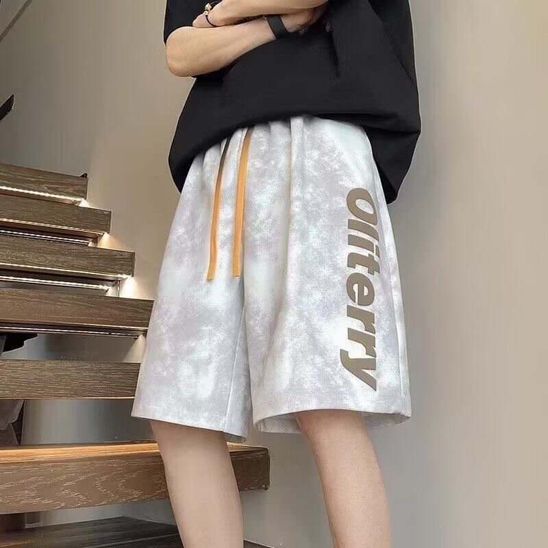 여름 타이다이 반바지 루즈한 남성 5점 인 캐주얼 트렌디 다재다능한 하이 스트리트 아메리칸 스포츠 팬츠