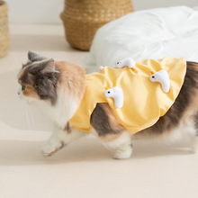 猫咪连衣裙春夏季立体鸭鸭吊带裙蓝猫幼猫无毛猫无袖衣服宠物服饰