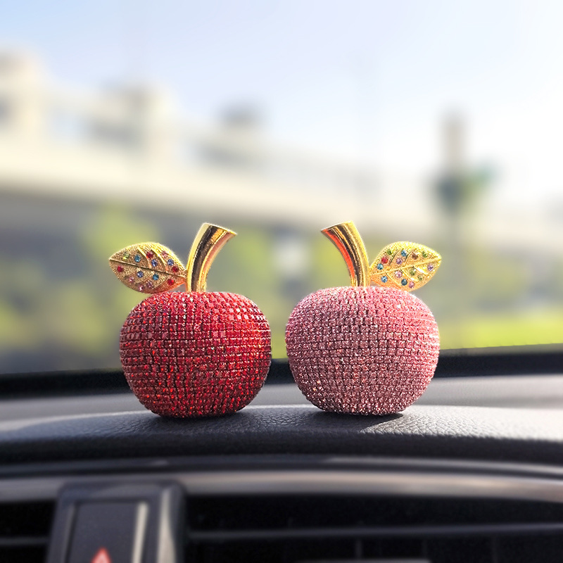 Cross-Border Crystal Apple Decoration Gift Safe Birthday Holiday Gift Car Car Creative Diamond Christmas Ornaments