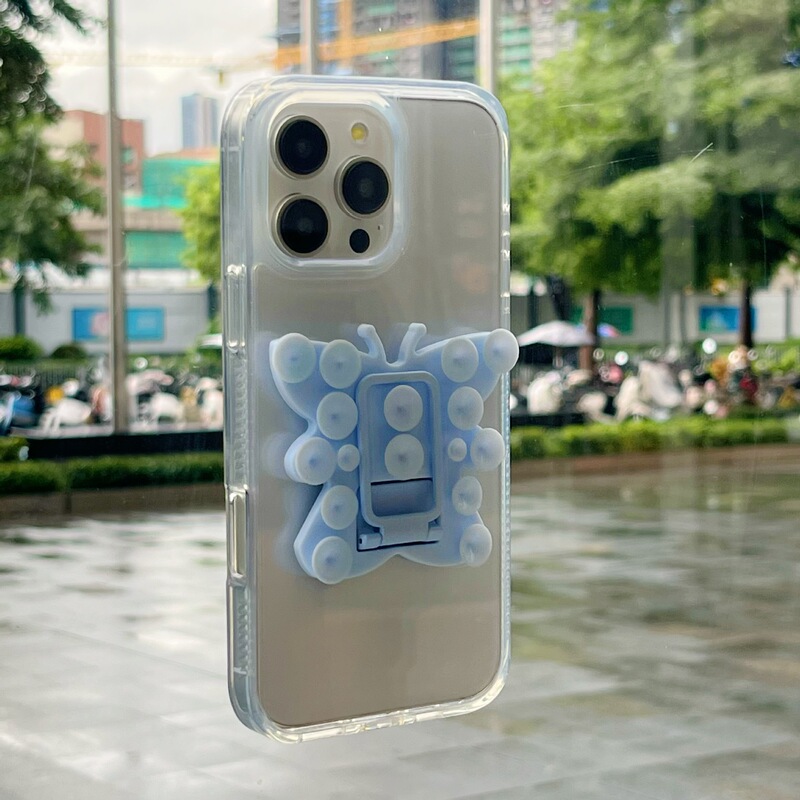 新しいシリコン吸盤携帯電話ホルダー怠惰なアーティファクトポータブルバタフライオールインワンユニバーサル折りたたみデスクトップホルダー卸売|undefined
