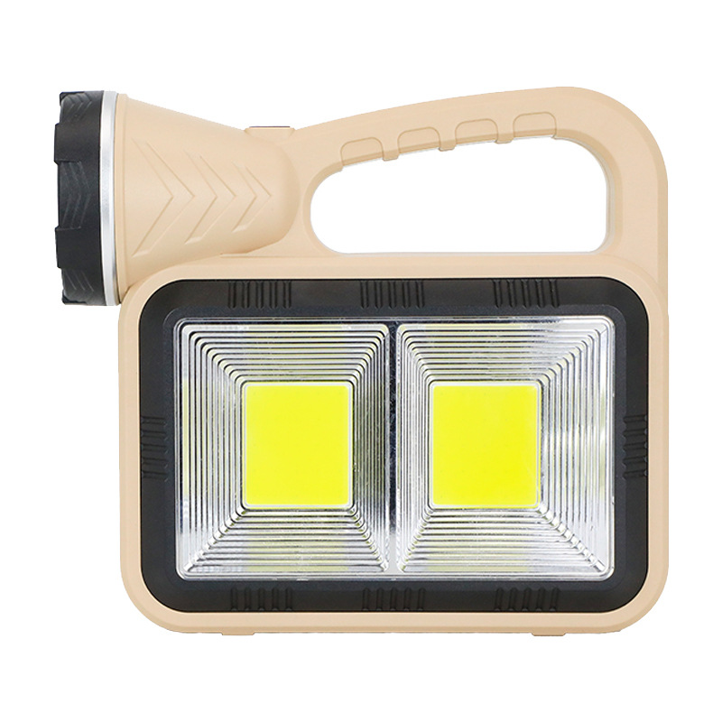 Nueva lámpara portátil solar multi-función simulación llama iluminación trabajo Lámpara Multi-fuente de luz al aire libre Searchlight al por mayor