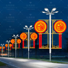 路灯杆装饰挂件户外防水城市亮化发光节日造型景观灯LED中华鼓灯