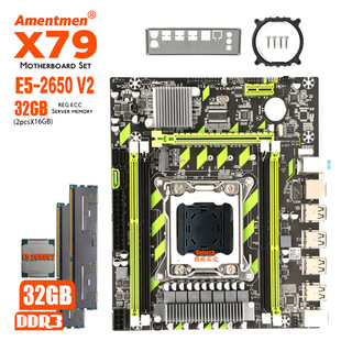X79ԭо2650V2 CPU 2�l16G 1066/1333�ȴ�̨ʽ��X�������������b