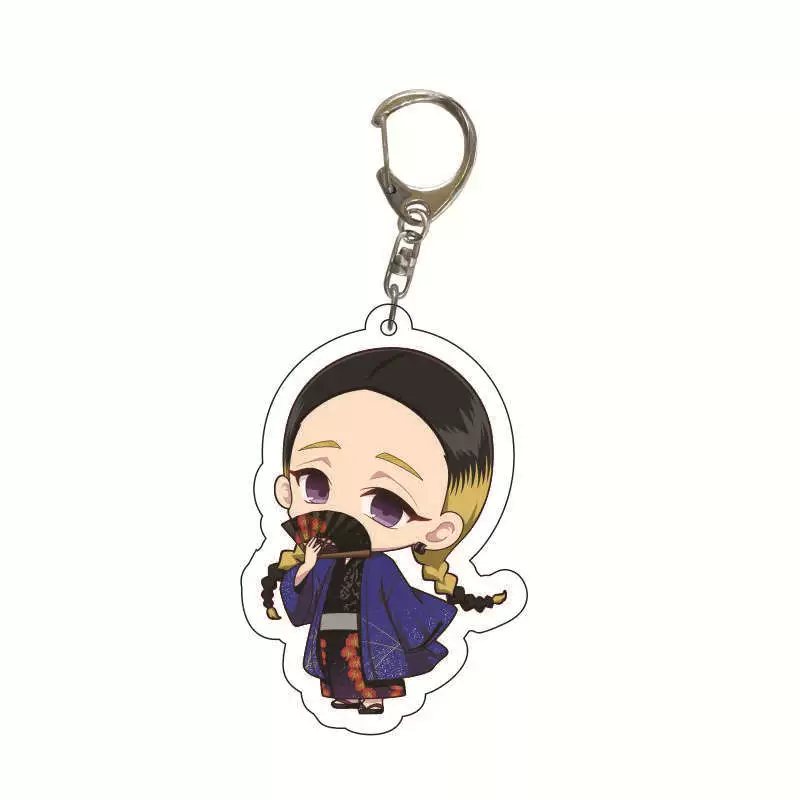 Acrylic Chibi Keychain Set, 55 mm Metal Clasp, 9 Cute Designs (Random Color)