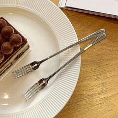 ステンレス鋼フォーク家庭用ハイエンドフルーツフォークリビングルームロングハンドルサラダフォークデザートフォークケーキフォークフルーツピック