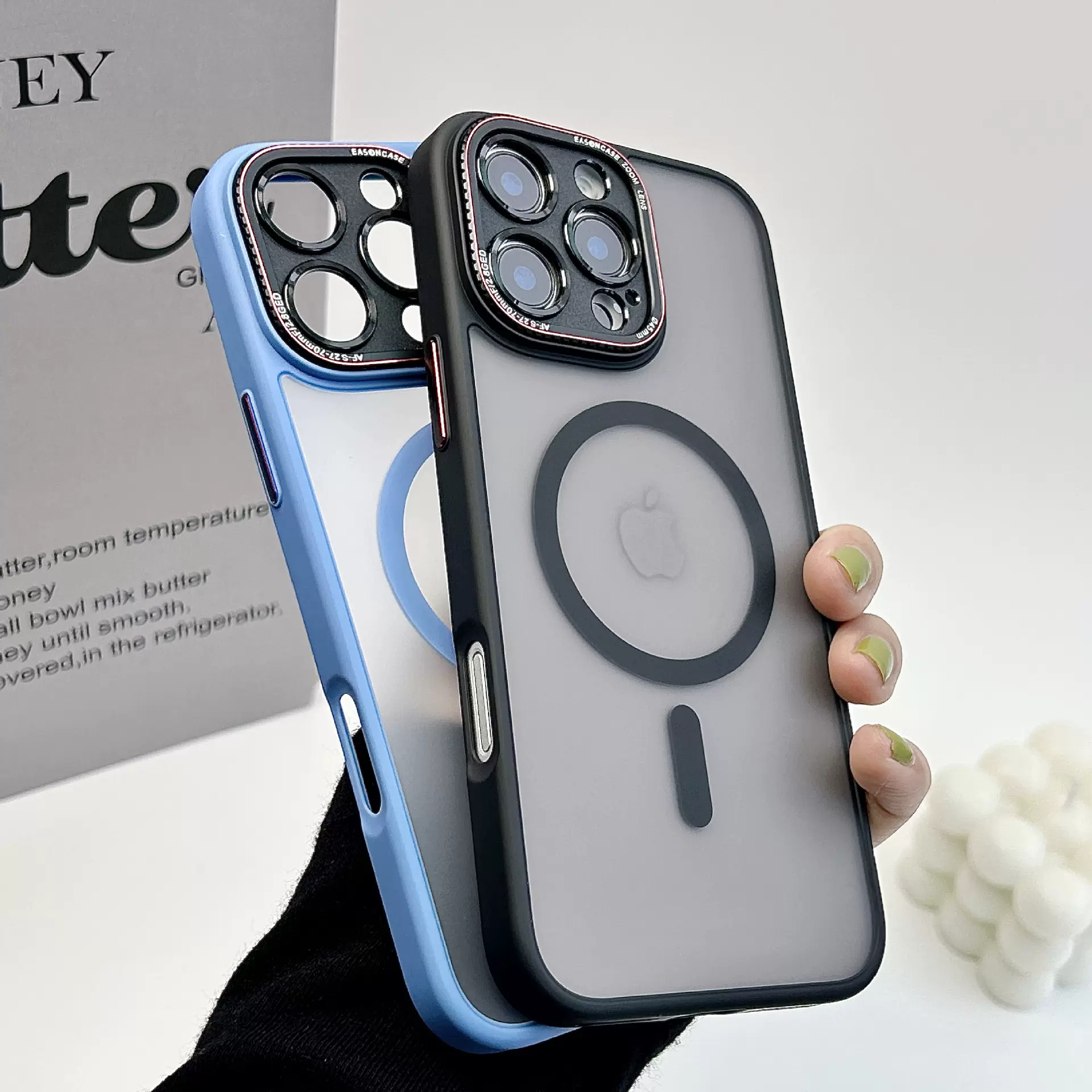 适用苹果16promax磨砂手机壳防摔肤感全包iPhone16磁吸保护套商务