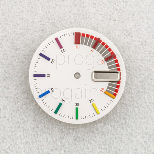 Watch accessories 007 dial 28.5mm rainbow color modification literally suitable for NH36 NH35 movement