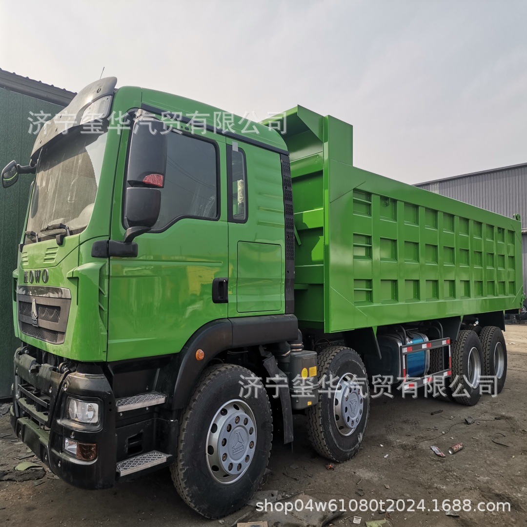 Cross-Border Second-Hand Howo Dump Truck, Howo Tx12-Wheel Sand and Gravel Self-Unloading Transport Truck, Rear-Dump Heavy Truck