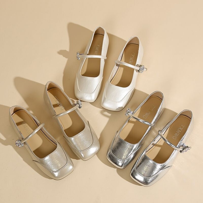 Shallow Spring/Summer New Korean Style Soft Leather Mary Jane Shoes 2026 New Soft Sole Granny Shoes Loafers for Women Shallow Spring/Summer New Korean Style Soft Leather Mary Jane Shoes 2026 New Soft Sole Granny Shoes Loafers for Women