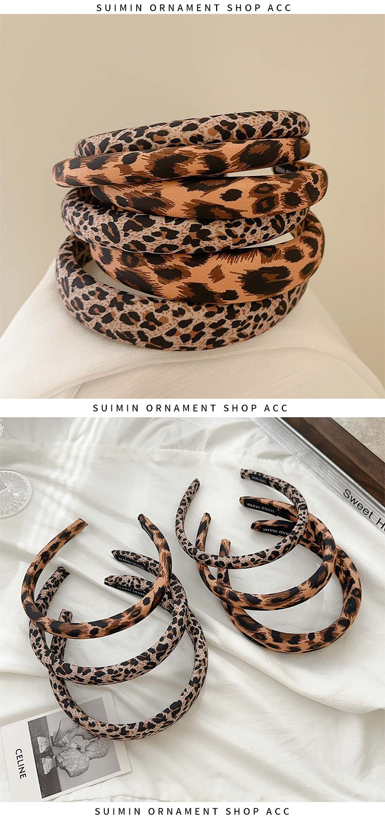 Leopard Pattern Sweet Streetwear Women's Leopard Hair Band