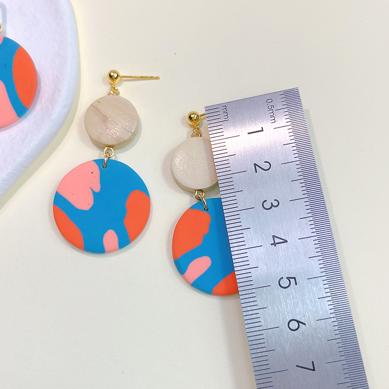1 Pair Fashion Round Soft Clay Women's Drop Earrings display picture 3