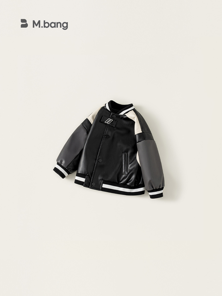 Ropa infantil Youbao, estilo urbano, chaquetas de primavera y otoño para niños, ropa de bebé, chaquetas de motociclista, chaquetas de cuero para niños, chaquetas para niñas image 4