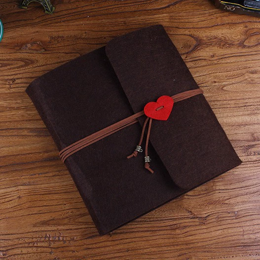 handmade DIY фетровый фотоальбом — детская фотокнига, 3 размера (малый/средний/большой), серый или кофейный