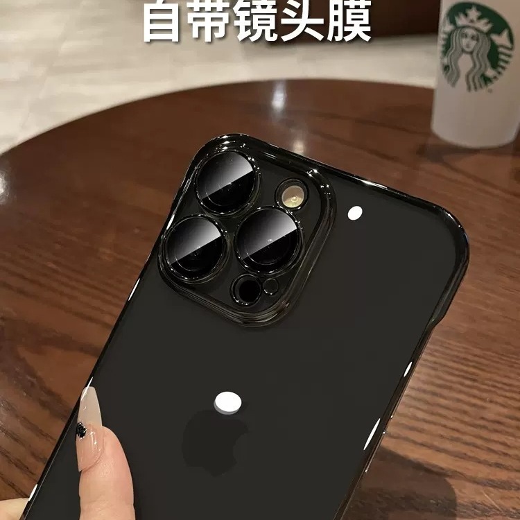 iPhone17に適した超薄型スマホケース、フレームレスのApple16電気メッキハードケース、15proMax透明保護ケース|undefined