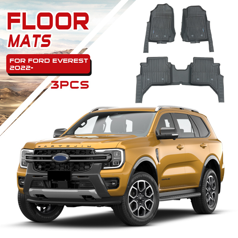 Txinrui Adecuado para alfombrillas de coche FordEverest TpeCarFloorMats alfombrillas de inyección 5D