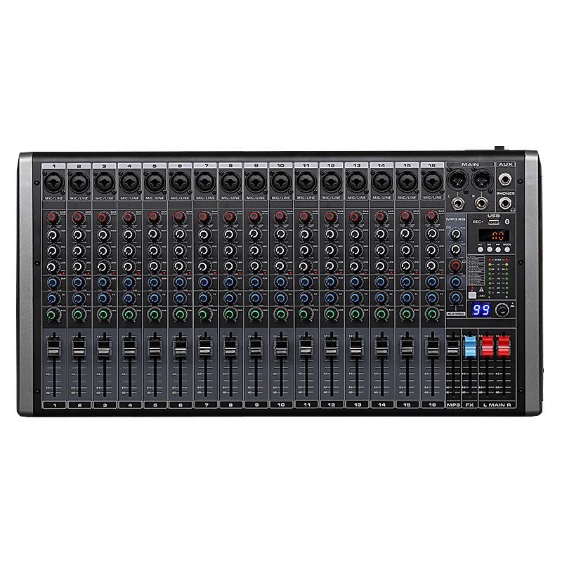 국경 간 대외 무역 전문 믹서 무대 웨딩 성능 전용 DJ 장비 블루투스 USB 99 효과