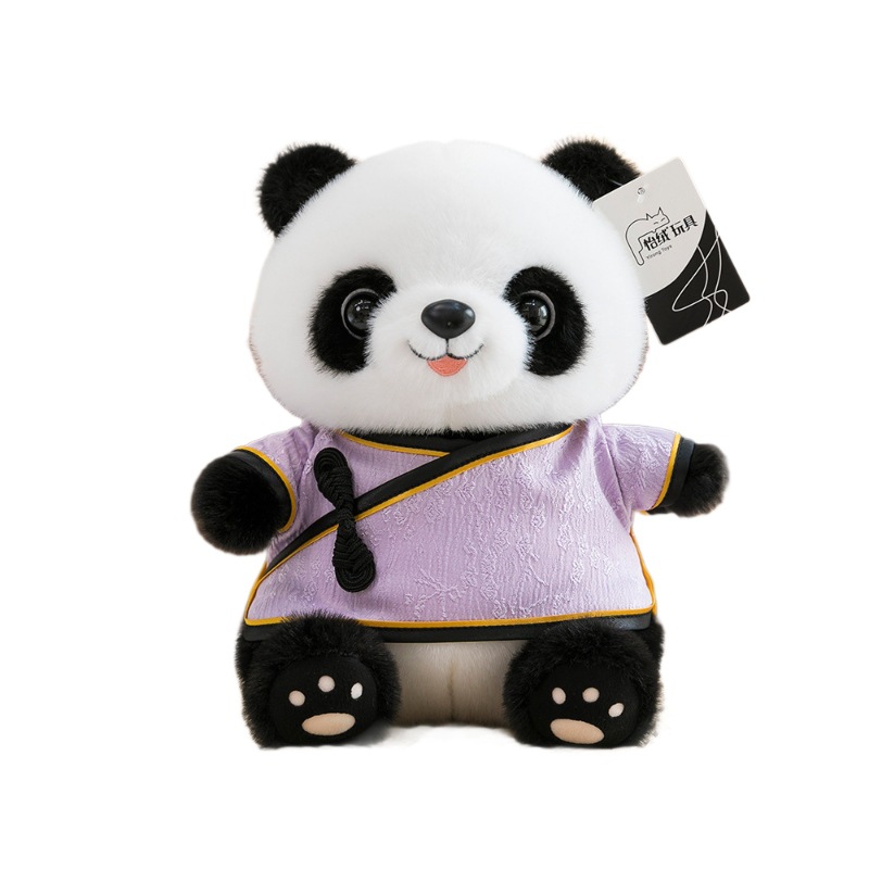 Tesoro nacional panda muñeca colgante Tang traje chino Chengdu panda muñeca regalo de cumpleaños impresa logotipo juguetes de peluche