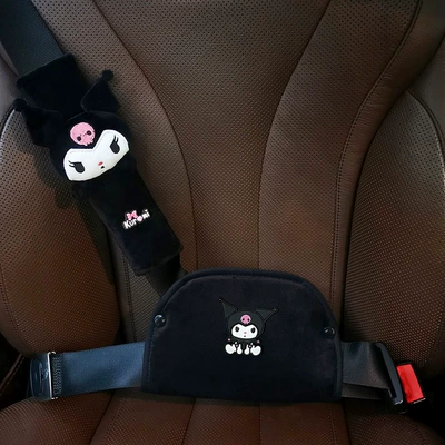 Child Safety Belt Adjuster, Seat belt shoulder pad - velvet-shield-magic-black-kuluo-velvet-style-universal